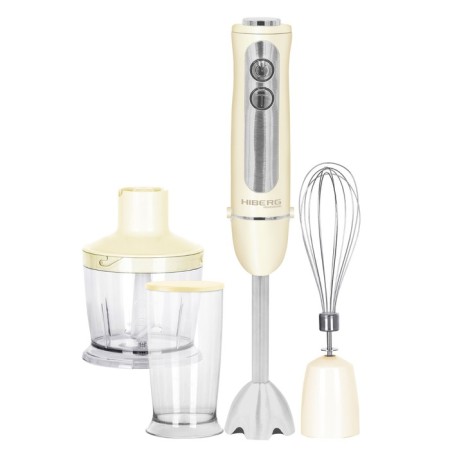 Hiberg HB 1041 Y, submersible blender, 1000 watts, 0.6/0.5 l, 5 speeds, beige