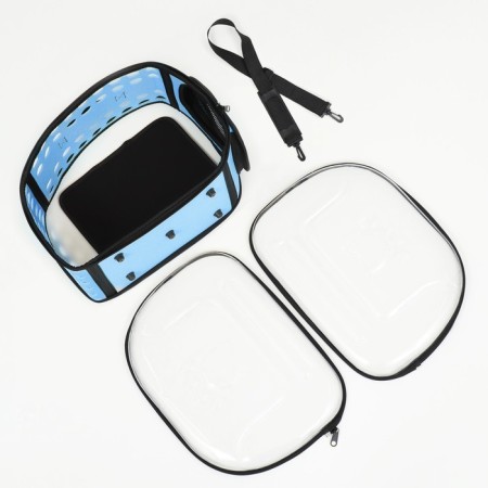 Carriage for animals is transparent, 42*32*28 cm, blue-13