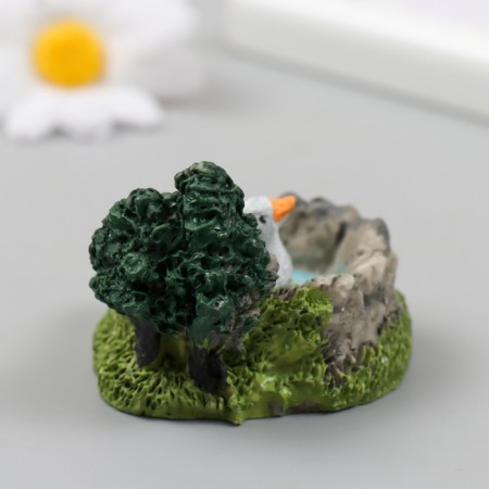 Figure for Florarium Polystone "Swimming Duck" 5x5x4 cm-2