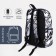 School backpack from textiles on a zipper, 3 pockets, gray/black color