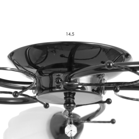 Helia chandelier 5x40W E27 black chrome 54x52x17cm.-4