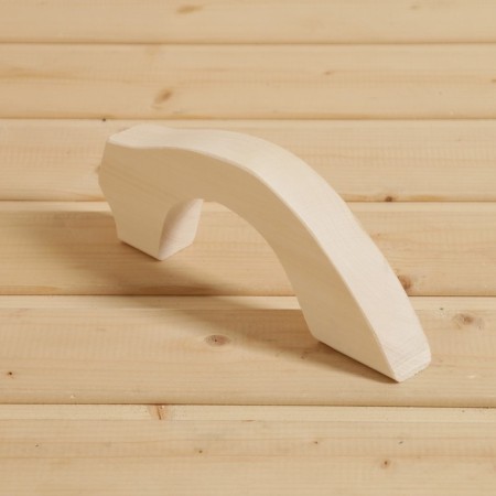 Door handle made of linden, 24x7x2.6 cm