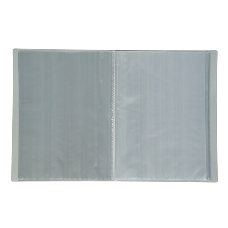 Folder with 40 A4, 500 microns, Calligrata, texture "Sand", Gray-1