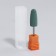 Silicone milling cutter for polishing, medium, 10 × 24 mm, in a plastic case, green color