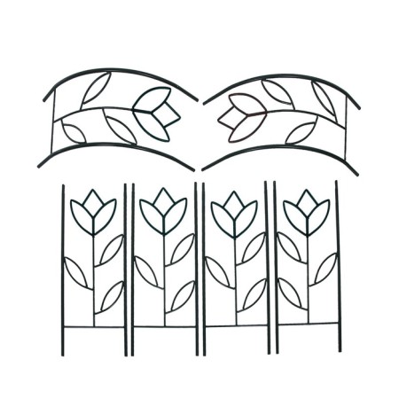 Sadovaya arch, collapsible, 230 × 125 × 36.5 cm, metal, green, "tulip"-7