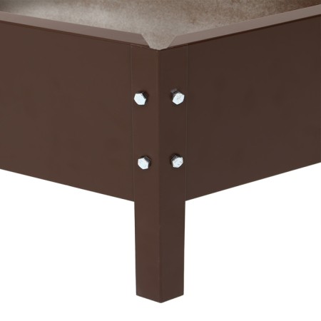 The flowerbed is galvanized "trapezoid", d = 60 cm, h = 15 cm, brown, Greengo-9