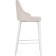 Barry atani metal stool/velor, white/cream 48x44x97 cm