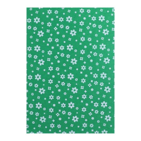 Colored felt is soft with the A4 Devente pattern. White flowers 5 colors, 5 sheets, thickness 2 mm-4