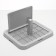Dog toilet with a column and a wall of 51 x 41 x 27cm, light gray