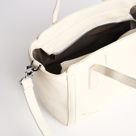 Bag Female Tout with zipper, white color-6