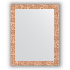 Mirror in the baguette frame - honeycombs copper 70 mm, 76 x 96 cm, evoForm
