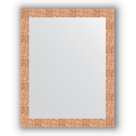 Mirror in the baguette frame - honeycombs copper 70 mm, 76 x 96 cm, evoForm