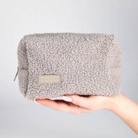 Women's road cosmetic bag with a Textura lining, gray color-7