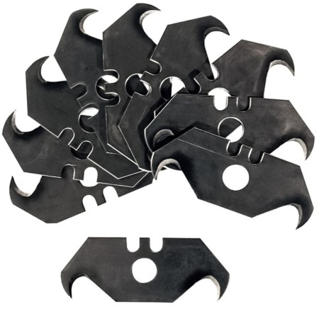 The blades are interchangeable for knives Encor 9694, trapezoidal, 10 pcs.
