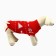 Clothing for dogs. Knitted sweater with "New Year" ornament, red, size L