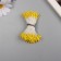 Stamens for artificial flowers gloss "risins" light yellow set 360 pcs length 6 cm