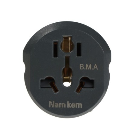 Universal adapter 16a, with salary, 220 V, black and white, flush into the outlet, disbursed. Pack.-1