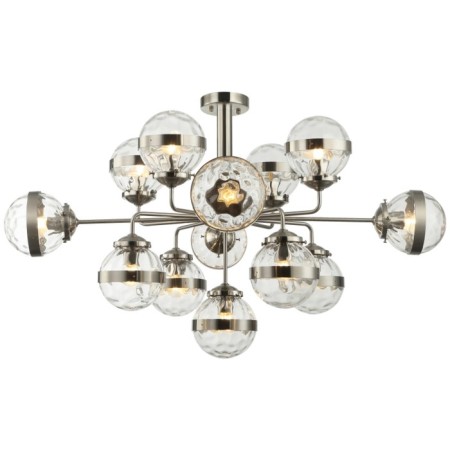 Sogno 13xe27 40w rod chandelier, size 105x105x92.5-122.5 cm, color nickel-2