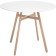 Round table Skandi metal, white/natural 80x80x73 cm