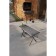 Folding bench "Lounge", 800 × 302 × 450 mm, DPP color gray / frame metal black matte