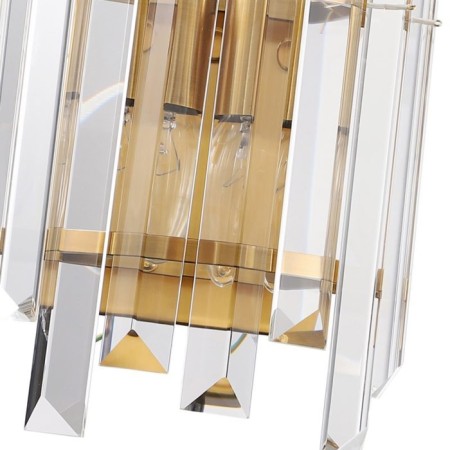 Lamp wall crystal Feeriya 2xe14 40w, size 20x11.7x27 cm, bronze color-2