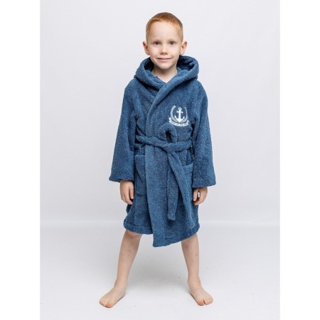 Baby robe, height 128 cm, indigo color