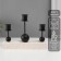 Gypsum candlestick, metal for 3 candles "three balls" d = 2.5 cm 5.5x20.4x15 cm
