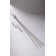 Set 2 objects: earrings, pendant "Elegance" burn, white color in silver, 42 cm