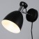 Sconces with a switch on the wire "Claudia" E27 40W black 28x15x20cm