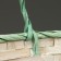 Wicker basket, d25 x 18 x 11/19 cm, green, bamboo