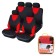 Covers for seats universal Airline RS-1k, for the entire salon, polyester, black/red color