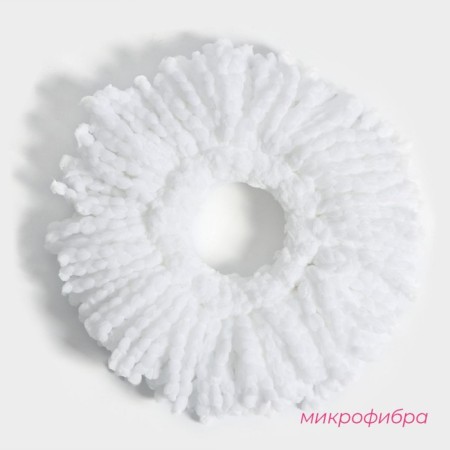 Nozzle for a mop with spin-centrifuga of the share, components to a set, thread length 10 cm, 100 g, white color-1