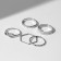 Ring set 5 pieces "perfect fingers" subtlety, color silver