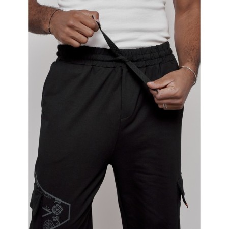 Joggers male, size 56, black color-11