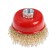 Metal brush for Ushm scrap, "cup", M14, 75 mm
