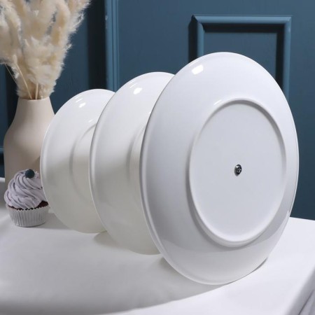 Ceramic 3-tier ceramic "esthete", D = 31/26/20 cm, white color-2