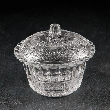 Glass sugar tower konya, d = 12 cm, with a lid