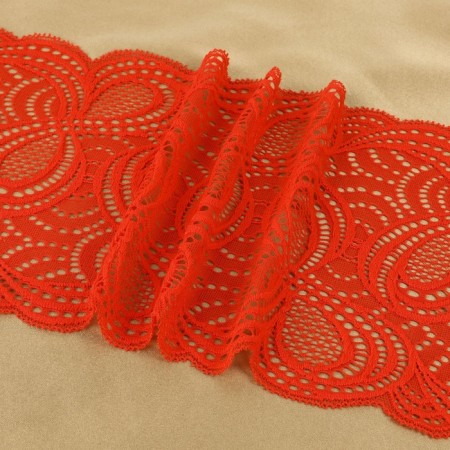 Lace elastic fabric, 180 mm × 2.7 ± 0.5 m, red color-2