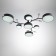 Hunter chandelier 7XLED 132W 3000-6000K Gray 76x76x21 cm Bayerlux