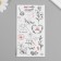 Black-red tattoo on the body "Flowers" 7.5x14 cm