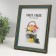 Photo frame plastic 15x20 cm "Green with gold framing" 17x22 cm