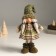 Interior doll "Kikimorka in a green outfit in a cap" 32 cm