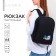 School textile backpack "Cat in a suit", 38x14x27 cm, black color