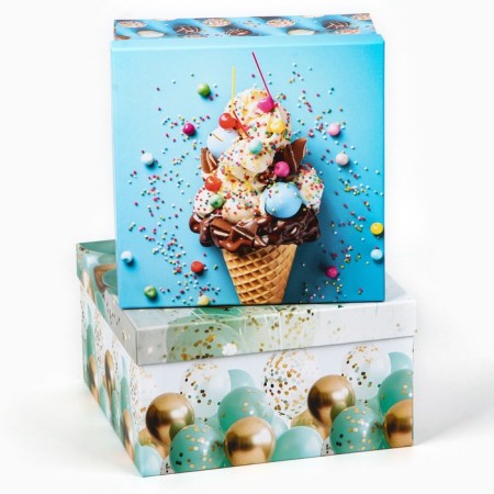 Set of boxes 10 in 1, gift packaging, “balls”, 10.2 x 10.2 x 6–28.2 x 28.2 x 15 cm 15 cm-2