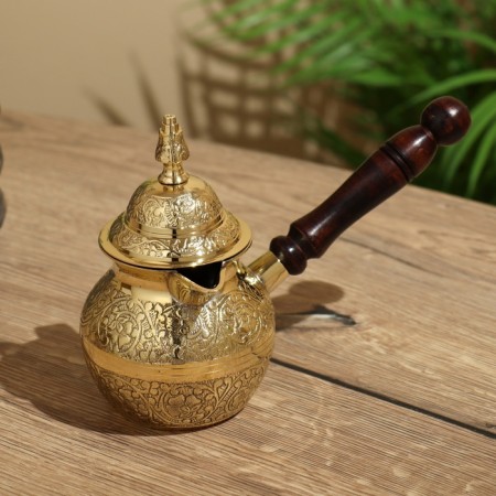 Turk with a lid 20x10x15 cm, brass-1