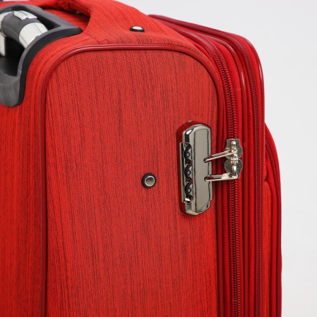 Small suitcase 20 "on lightning, code castle, with extension, red color-4