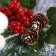 Decor "Winter charm" berries of berries white mushrooms, 25 cm