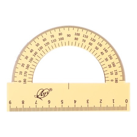 Damage set 4 objects (ruler 15 cm, square 30 °/ 60 °, 10 cm; square 45 °/ 45 °, 8 cm; transporter 180 °, 9 cm), transparent orange-3