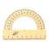 Damage set 4 objects (ruler 15 cm, square 30 °/ 60 °, 10 cm; square 45 °/ 45 °, 8 cm; transporter 180 °, 9 cm), transparent orange