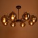 ARISA chandelier 8he27 40W black-silver 80x80x40 cm